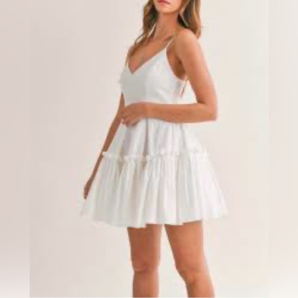 Pippa & Pearl Spaghetti Strap Mini Dressw/ Built In Petticoat Size L